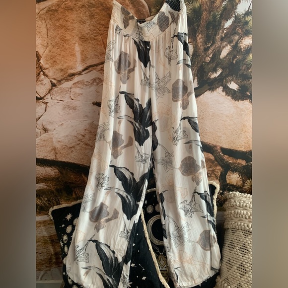 Pants & Jumpsuits Cute Floral Open Leg Boho Beach Pants Poshmark